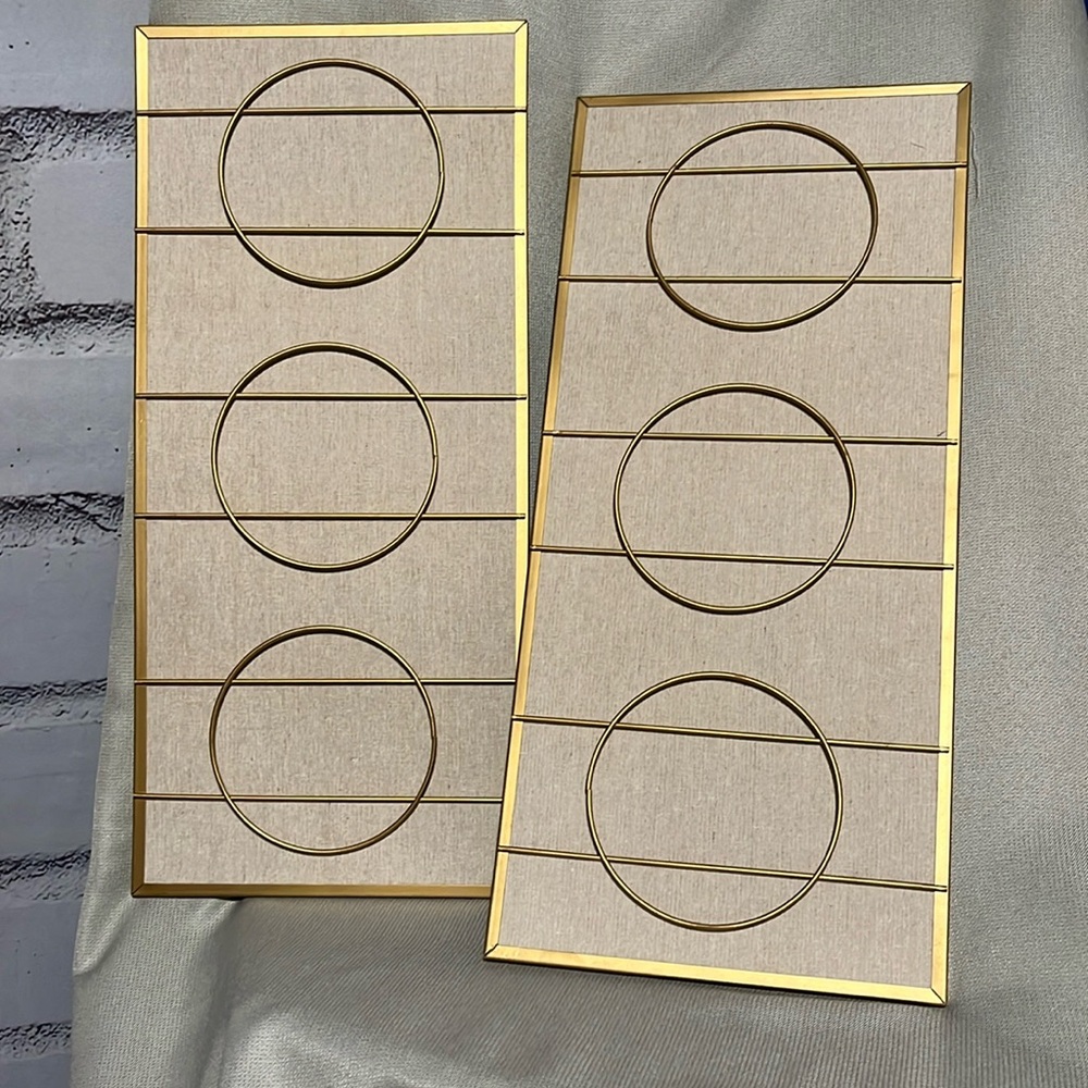 NWT Pair of Kirkland’s Geometric Modern Wall Art